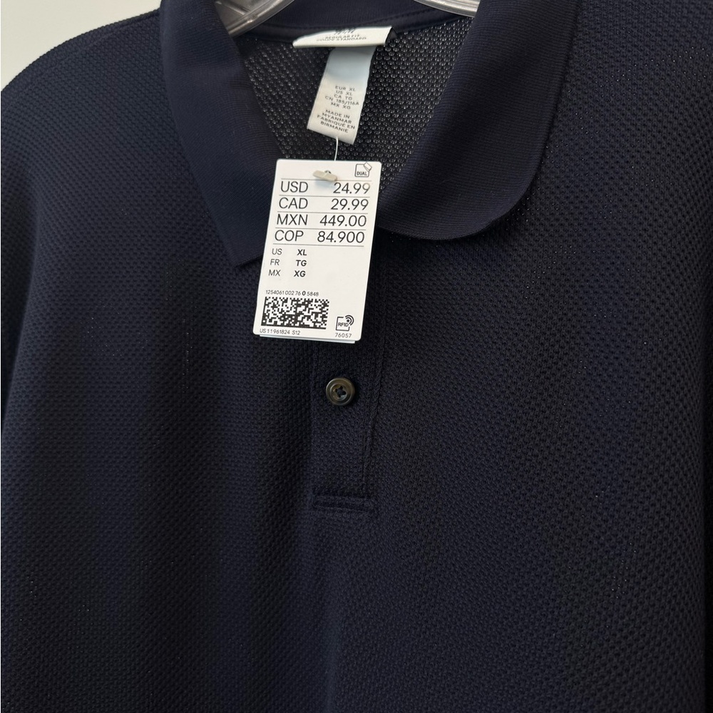 H&M Navy Blue Polo Shirt